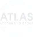 Atlas Accounting Group light logo on navy